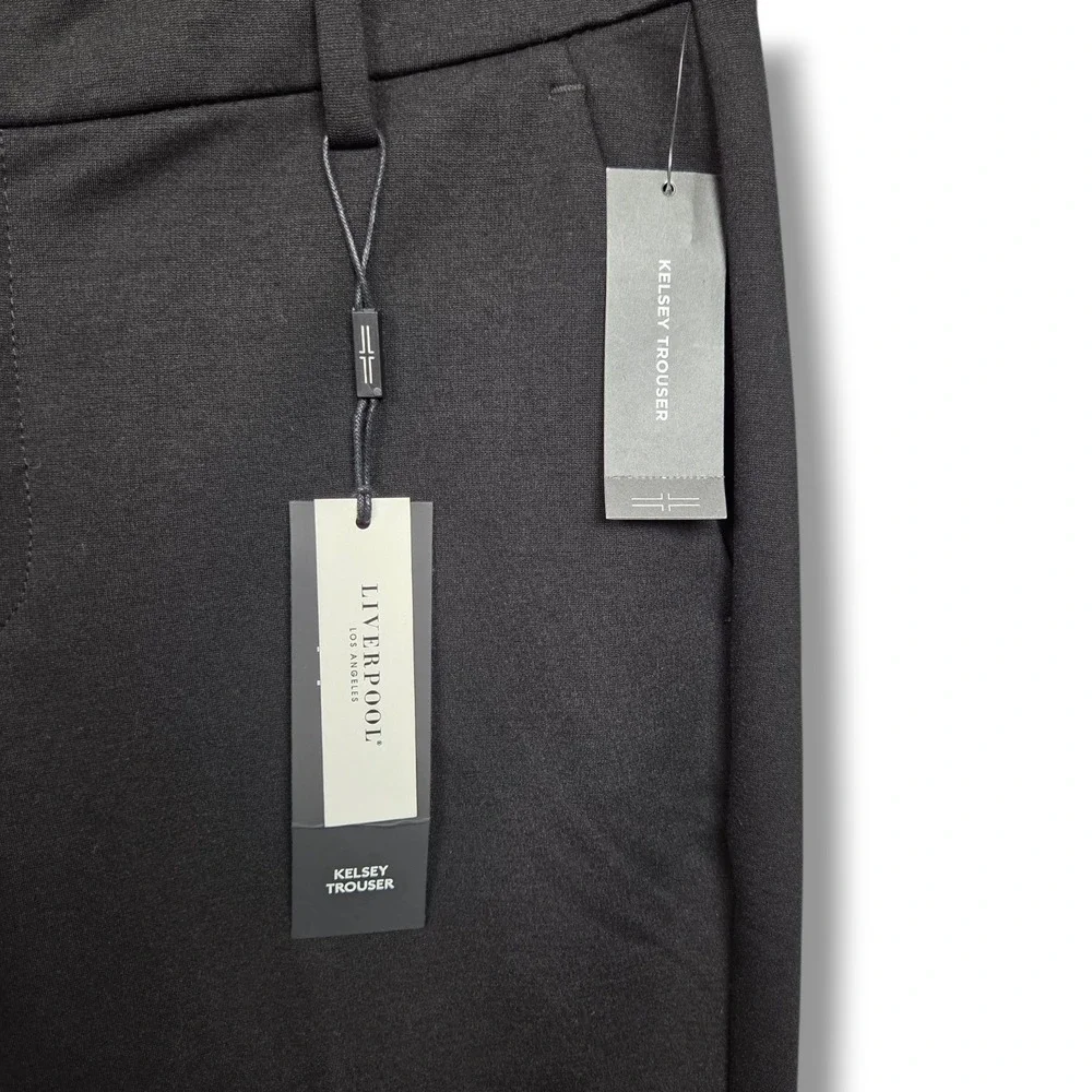 Liverpool Kelsey Trouser Womens 8 Tall Black Mid Rise Slim Leg Pants - Picture 4 of 12